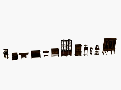 Kleine meubelstukken 3D Model