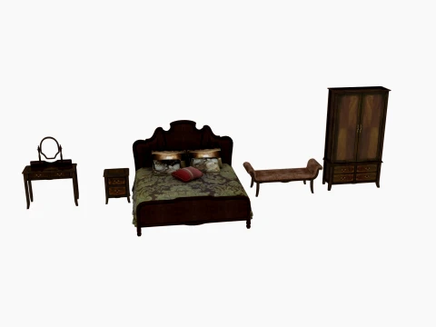 muebles de dormitorio Modelo 3D