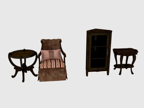 Small furniture items 3D Model