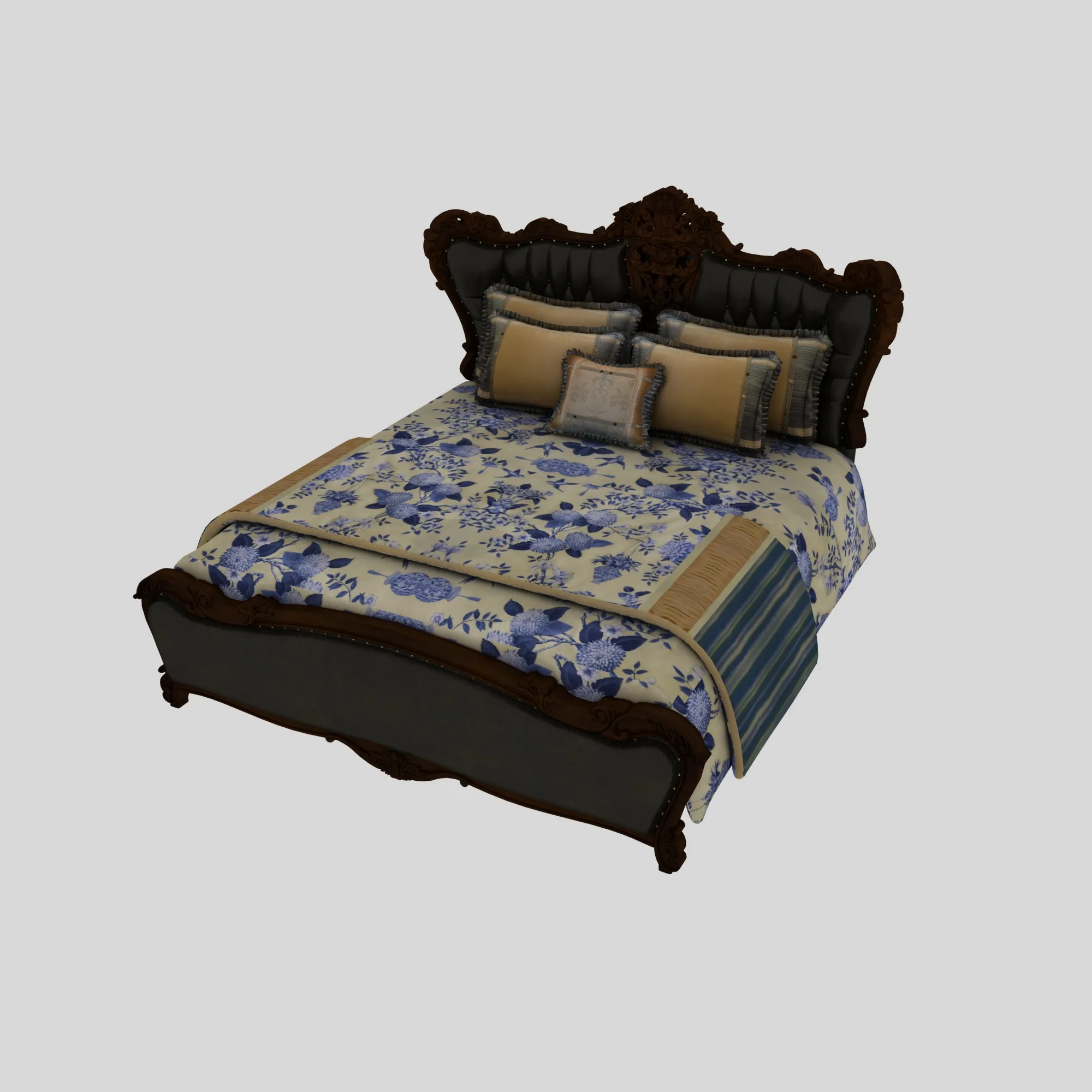 Bed 3D Model .c4d .max .obj .3ds .fbx .stl .blend 