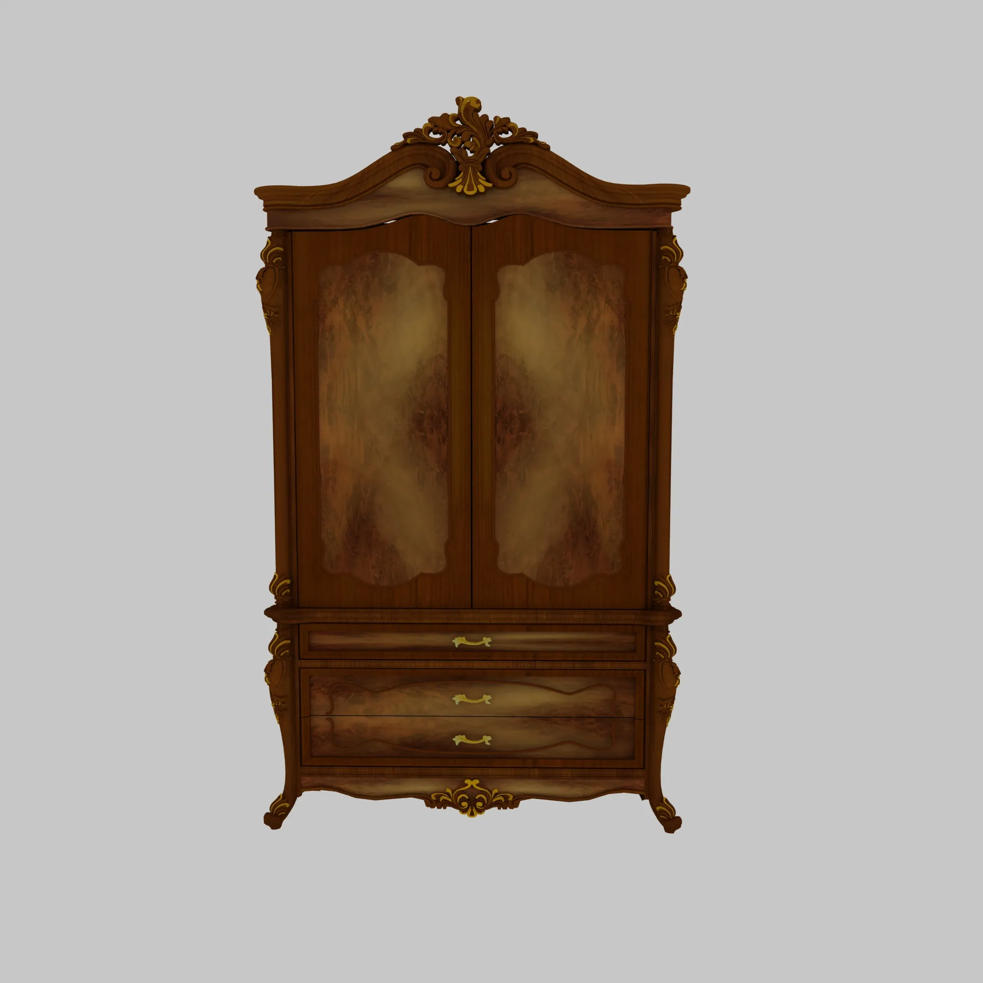 Wardrobe 3D Model .c4d .max .obj .3ds .fbx .stl .blend 