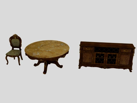 Restaurant furniture Model 3D