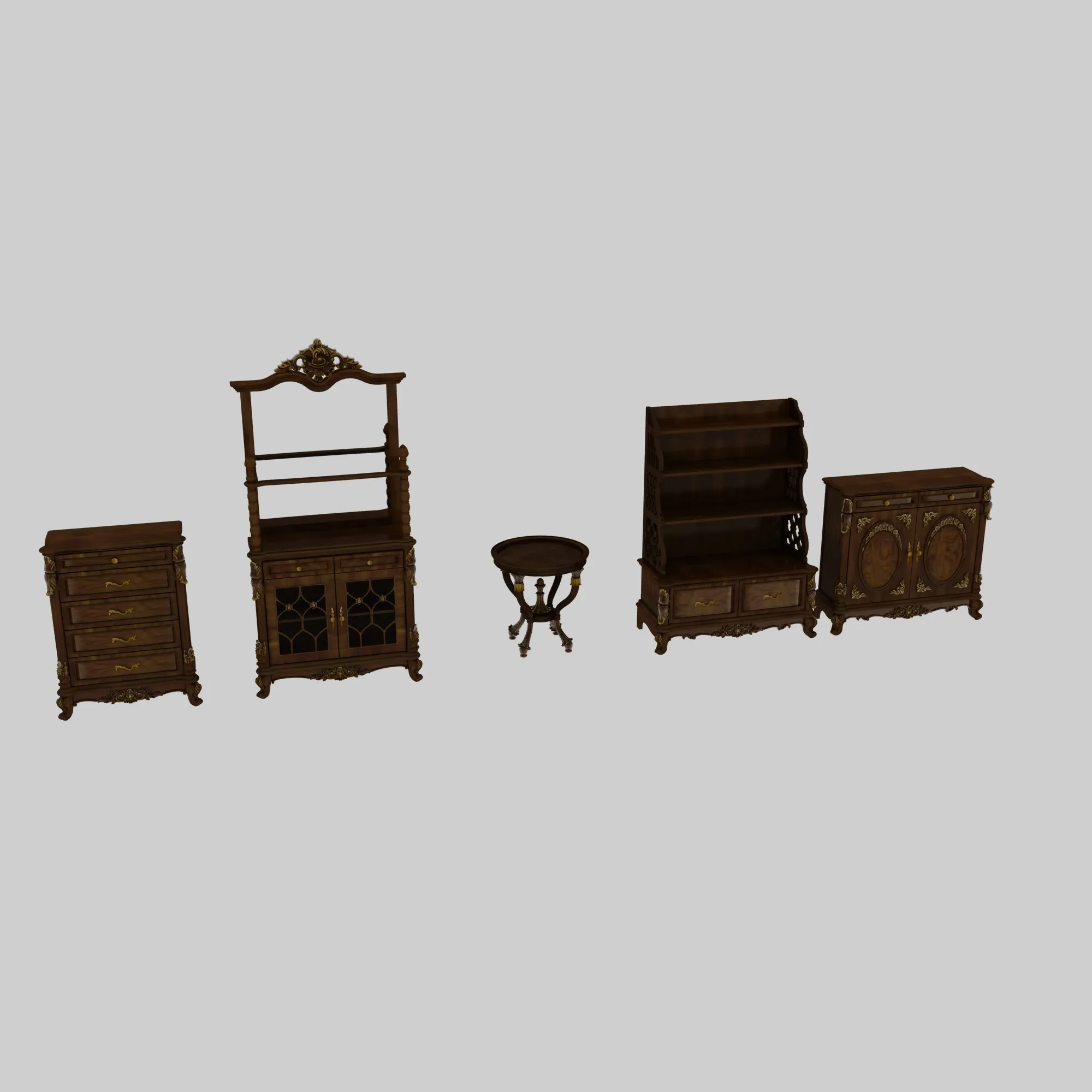 Bedroom furniture 3D Model .c4d .max .obj .3ds .fbx .stl .blend 