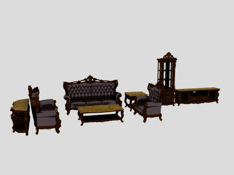 Living room furniture 3Dモデル