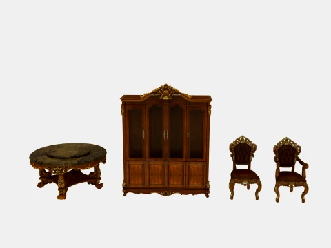 Restaurant furniture Model 3D