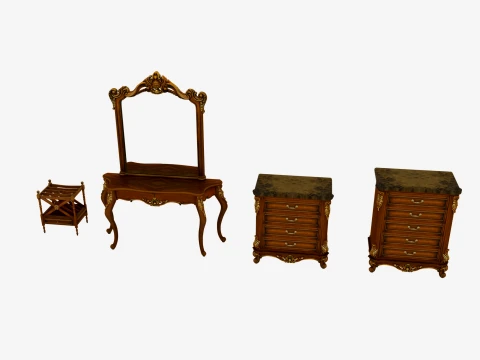 Small furniture items Model 3D