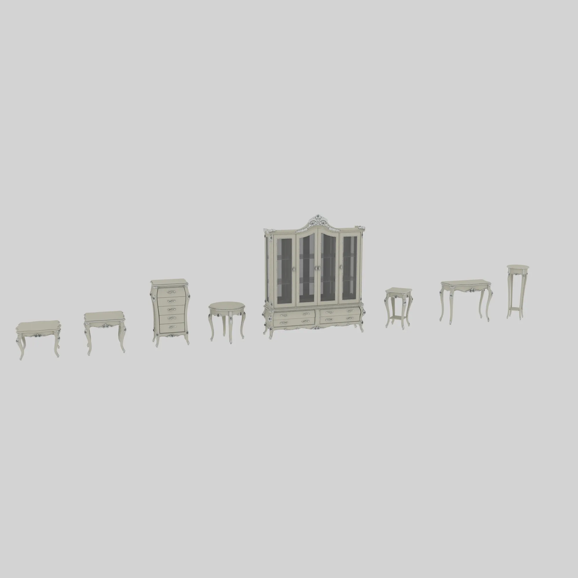 Small furniture items 3D Model .c4d .max .obj .3ds .fbx .stl .blend 