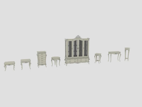 Small furniture items Model 3D