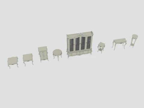 Small furniture items 3D Model