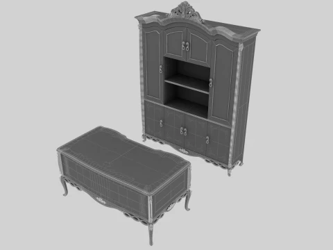 Study furniture 3D Model