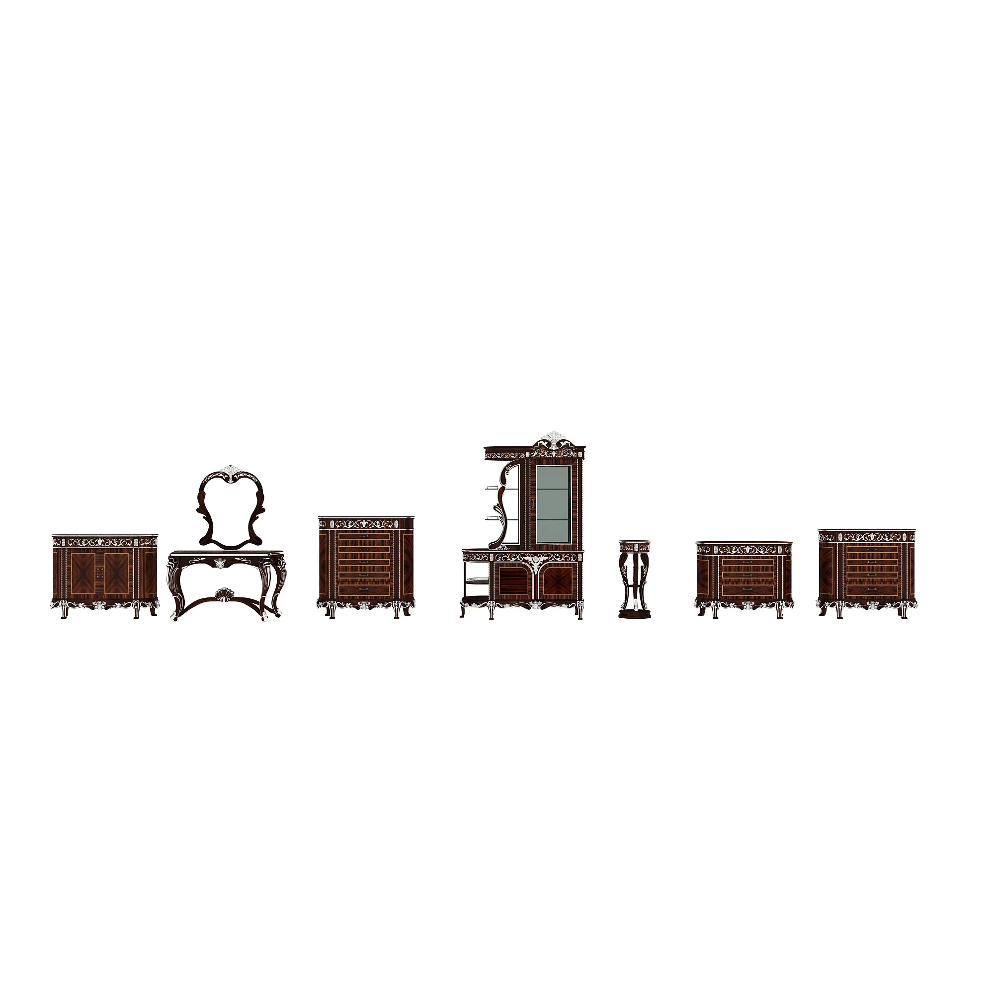 Small furniture items 3D Model .c4d .max .obj .3ds .fbx .stl .blend 
