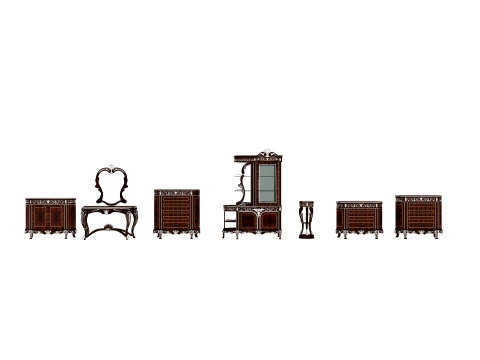 Small furniture items Modèle 3D