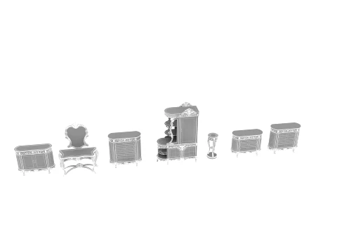 Small furniture items 3D Model