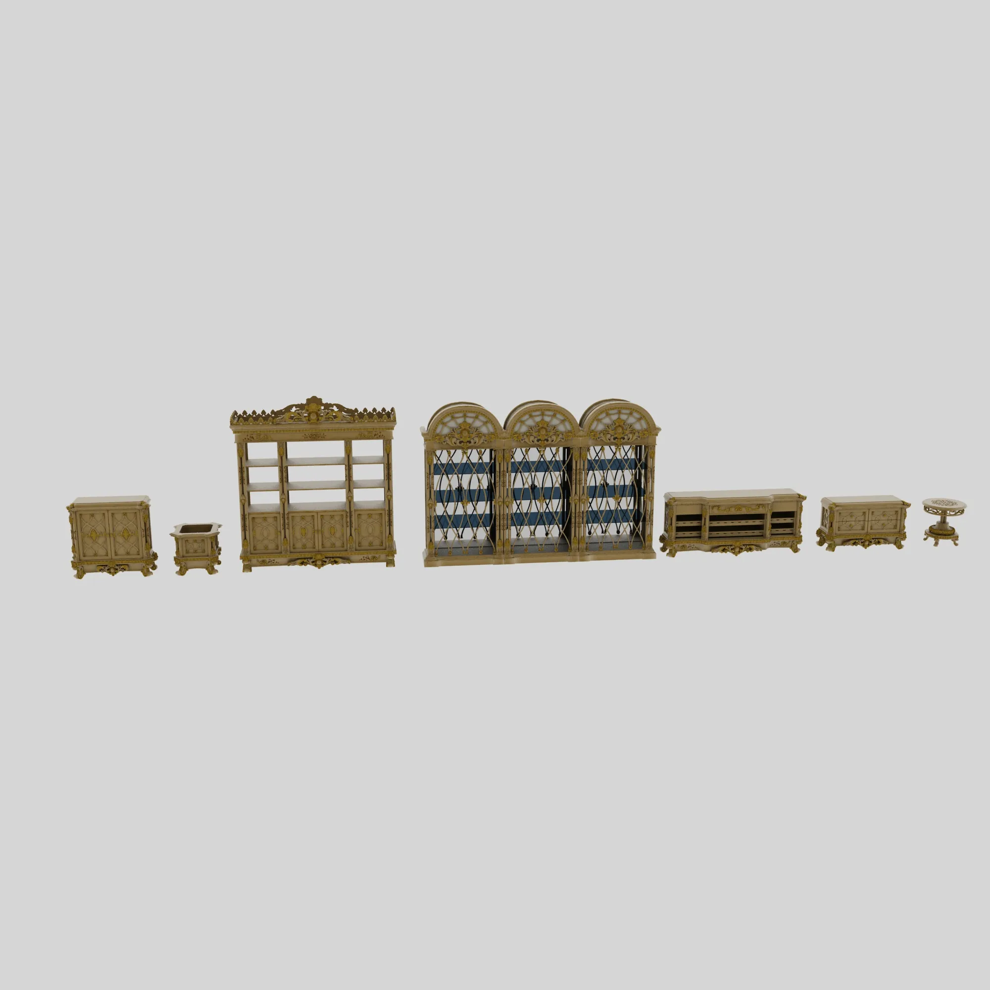 Restaurant furniture 3D Model .c4d .max .obj .3ds .fbx .stl .blend 