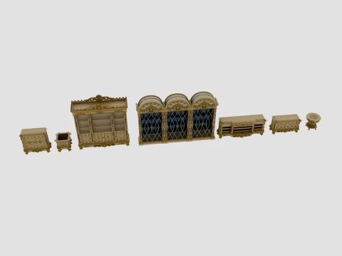 Restaurant furniture 3D Model