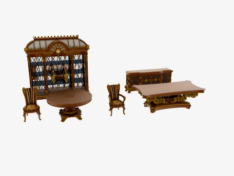 Restaurant furniture Model 3D