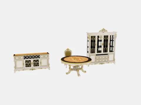 Restaurant furniture 3D Model