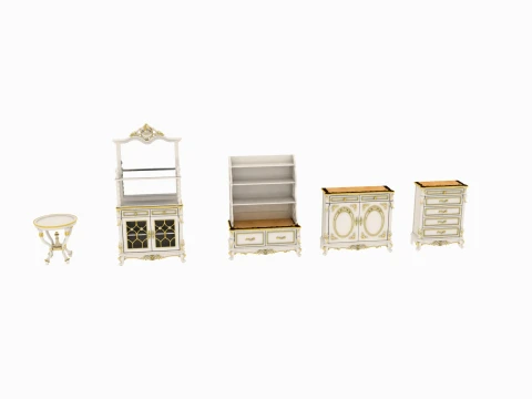 Small furniture items Model 3D