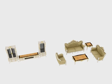 Living room furniture 3D Model