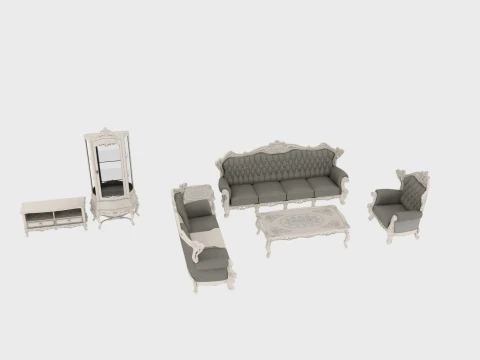 Living room furniture Model 3D