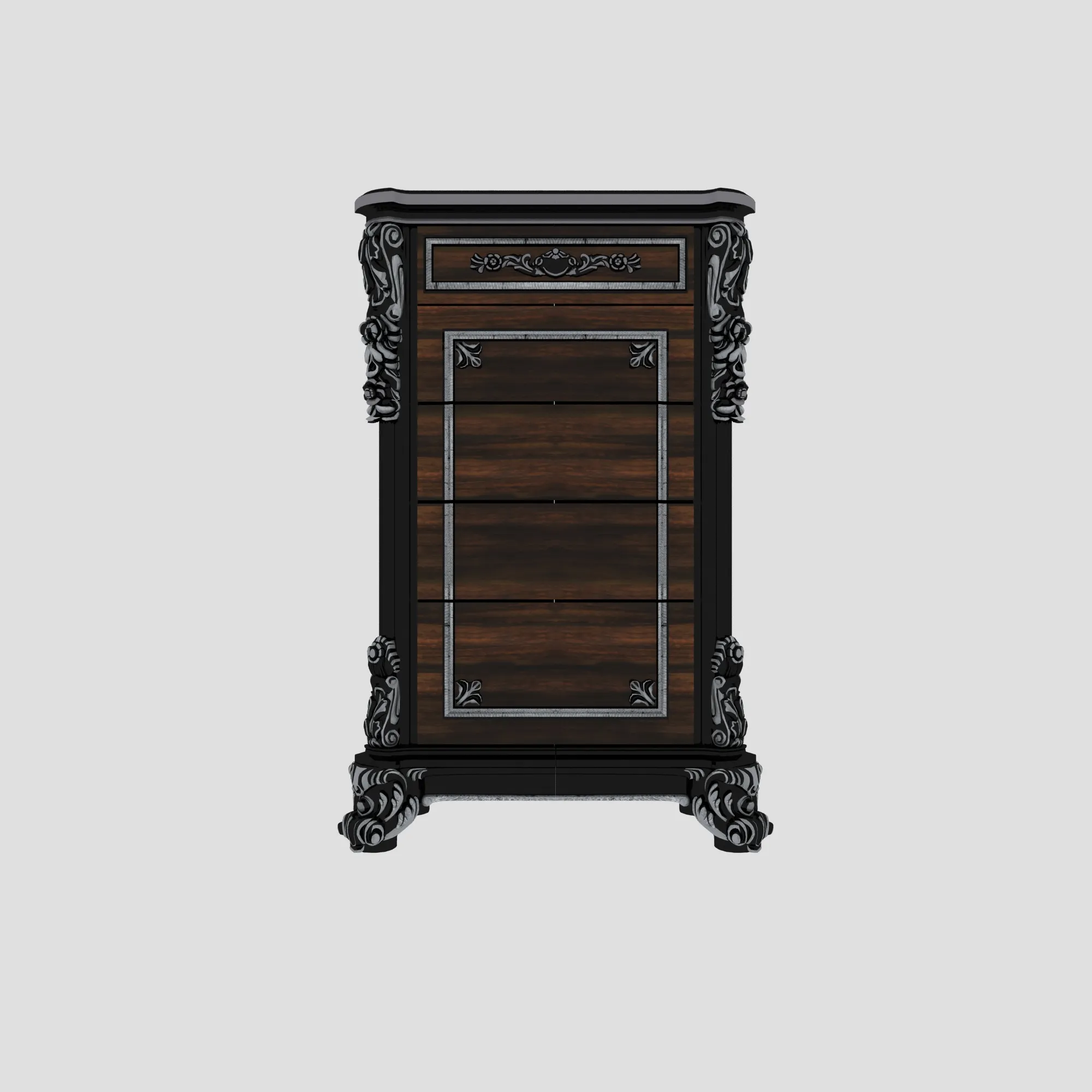 Chest of drawers 3D Model .c4d .max .obj .3ds .fbx .stl .blend 