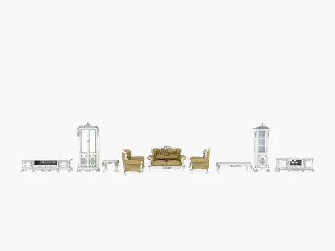 Living room furniture Model 3D