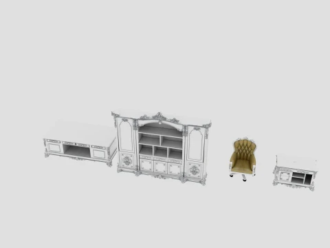 Study furniture 3D Model