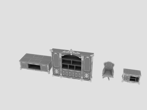 Study furniture 3D Model