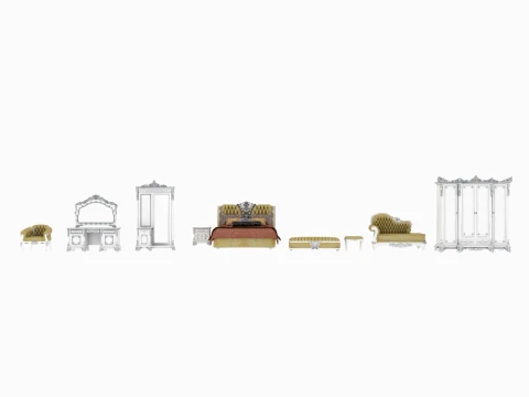 Bedroom furniture Model 3D