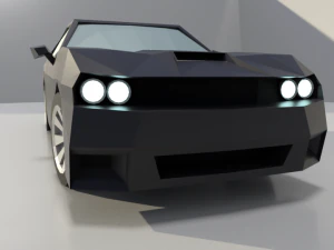 dodge challenger lowpoly 3d 3D Model