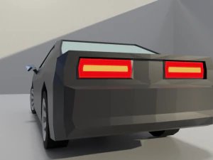 dodge challenger lowpoly 3d 3D Model