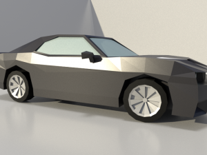 dodge challenger lowpoly 3d Modelo 3D