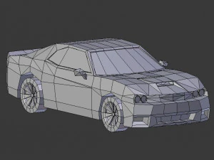 dodge challenger lowpoly 3d 3D Model