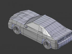 dodge challenger lowpoly 3d 3D Model