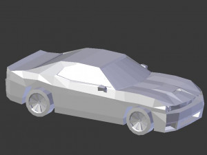 dodge challenger lowpoly 3d Modelo 3D