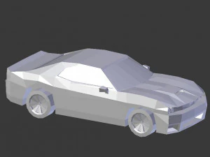 dodge challenger lowpoly 3d 3D Model