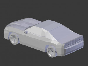 dodge challenger lowpoly 3d Modelo 3D