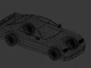 dodge challenger lowpoly 3d 3D Model