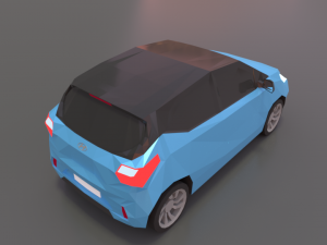 hyundai i10 2020 lowpoly Modelo 3D