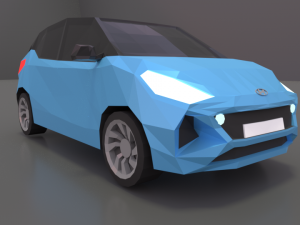 hyundai i10 2020 lowpoly Modelo 3D