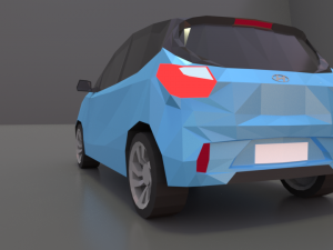 hyundai i10 2020 lowpoly Modelo 3D