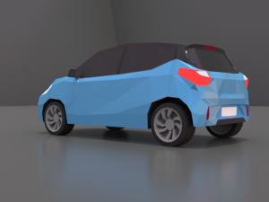 hyundai i10 2020 lowpoly Modelo 3D