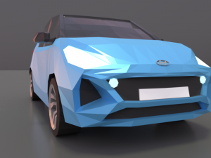 hyundai i10 2020 lowpoly Modelo 3D