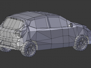 hyundai i10 2020 lowpoly Modelo 3D