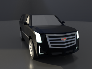 cadilac escalade 2019 lowpoly 3D-Modell