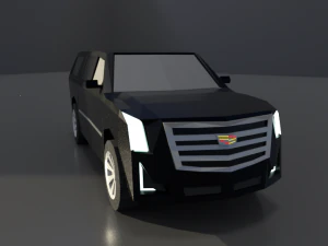 Кадиллак Эскалейд 2019 низкополигональная 3D Модель