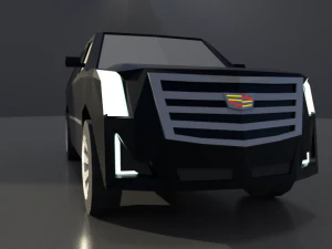 cadilac escalade 2019 lowpoly 3D Model