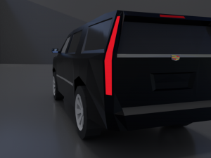 cadilac escalade 2019 lowpoly Modèle 3D