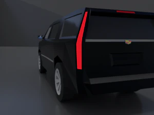 cadilac escalade 2019 lowpoly 3D Model