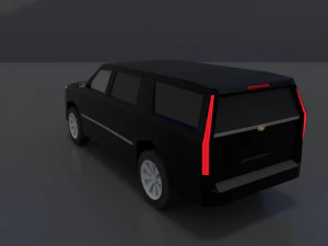 cadilac escalade 2019 lowpoly 3D Model